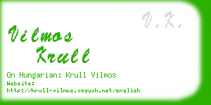 vilmos krull business card